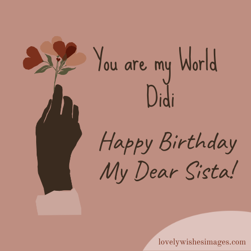 You are my world Didi! Happy Birthday